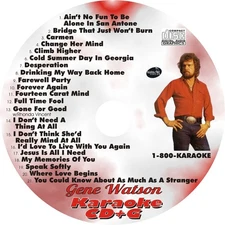 CUSTOM KARAOKE GENE WATSON 21 GREAT SONG cdg CD+G RARE FAREWELL PARTY 14 CARAT +