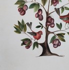 Signed GOODWIN 1976 Theorem Painting Birds In Tree Folk Art Country Primitive — photo 5