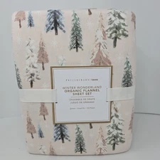 Pottery Barn Teen Winter Wonderland QUEEN Sheet Set Pink New