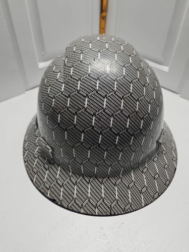 Black  Carbon Fiber Honeycomb Brim Hardhat 