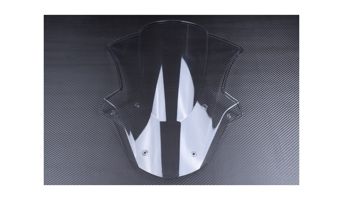 Pare brise KAWASAKI ZX10R 2011-2013 bulle moto carbone noir et transparent aero ZXT00J
