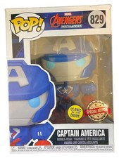 Funko Pop! Figura Marvel Capitán América Mech Strike 829 Brilla en la Oscuridad
