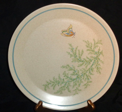 4 - Lenox Temper-ware FANCY FREE Dinner Plates BUTTERFLY 10 1/4"            (S3)