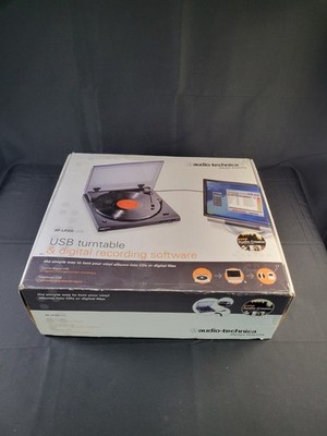Audio-Technica AT-LP3 Automatic Belt Drive Turntable Black Open Box RCA Cord