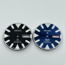 28.5mm Black Blue Green Luminous Watch Dial Double calendar Fit NH35/36 Movement