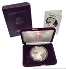 1986 S San Francisco American Silver Eagle Proof Dollar $1 Coin W Box and COA