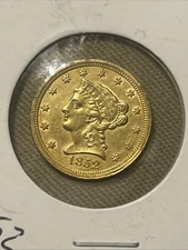 1852 LIBERTY HEAD QUARTER EAGLE 2 1/2 DOLLAR GOLD COIN