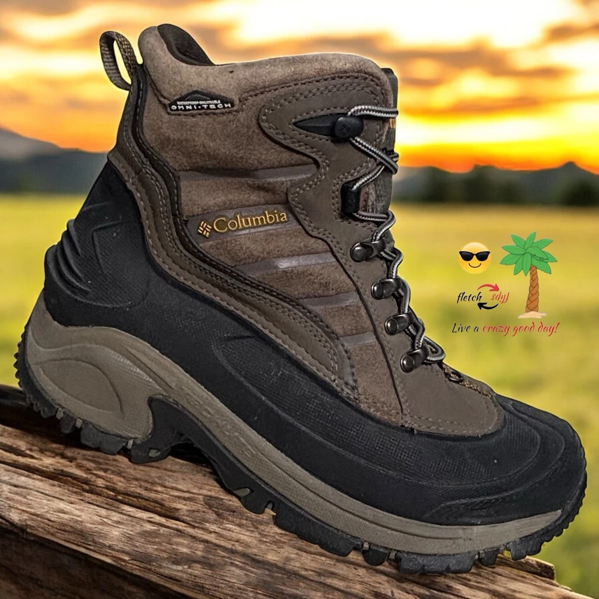 Columbia Hiking Boots | Like New | Mens 7/ Wms-8.5 Columbia BM7619-231 Men Sz 8D Cordovan/Brown Transverse  main image 4