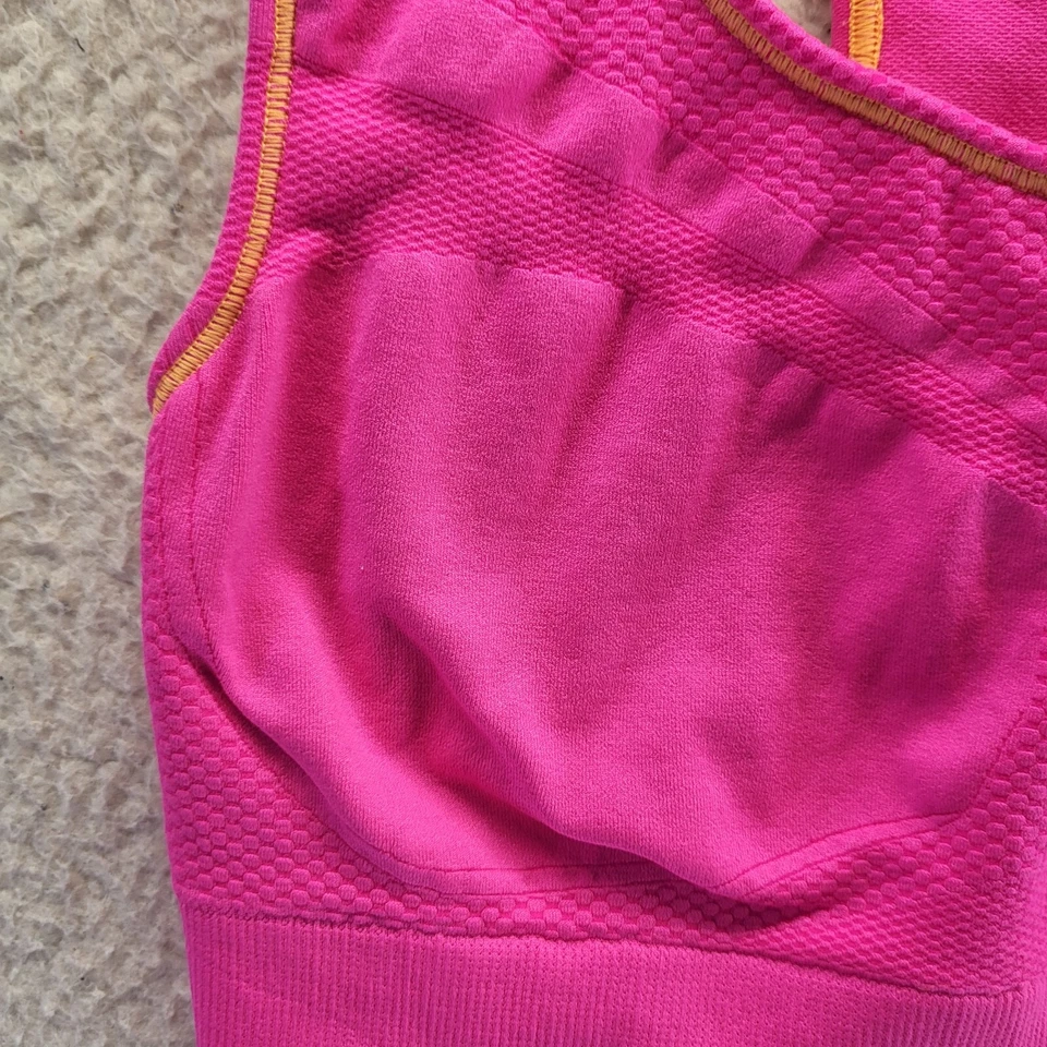 Sujetador deportivo Champion para mujer rosa medio entrenamiento ropa deportiva espalda deportiva correr Foto 4 de 4