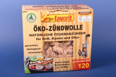 Favorit Öko-Zündwolle 120 Stück Grill Kamin Ofen Feueranzünder Grillanzünder