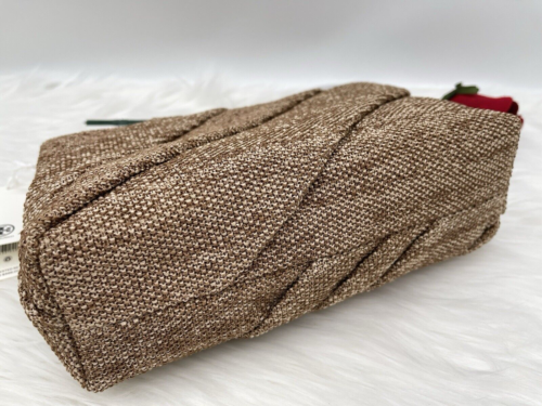 AUTH NWT Tory Burch Small Kira Draped Raffia Convertible Shoulder Bag In Camel - Picture 8 of 21