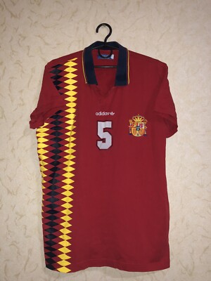 Rare Spain National Football Team Jersey Retro Replica Size L