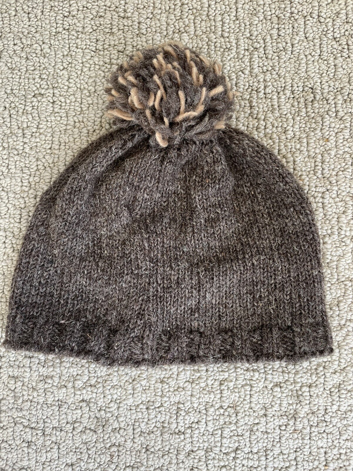 Wool Bobble Beanie Hat - Labrador Dog - Pachamama Handmade From Nepal - Brown