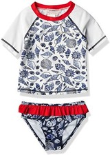 Tommy Bahama 2 Pc Shells Rashguard Tankini Swimsuit Bathing Suit Girls Toddler