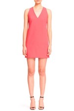 Milly Rose V-Neck Sleeveless Crepe Modern Halter Mini Sheath Dress Size 10 345