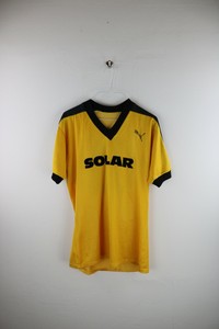 Vintage PUMA Trikot Solar Gelb Schwarz Gr. ca. S - M jersey Shirt # HO9 |  eBay