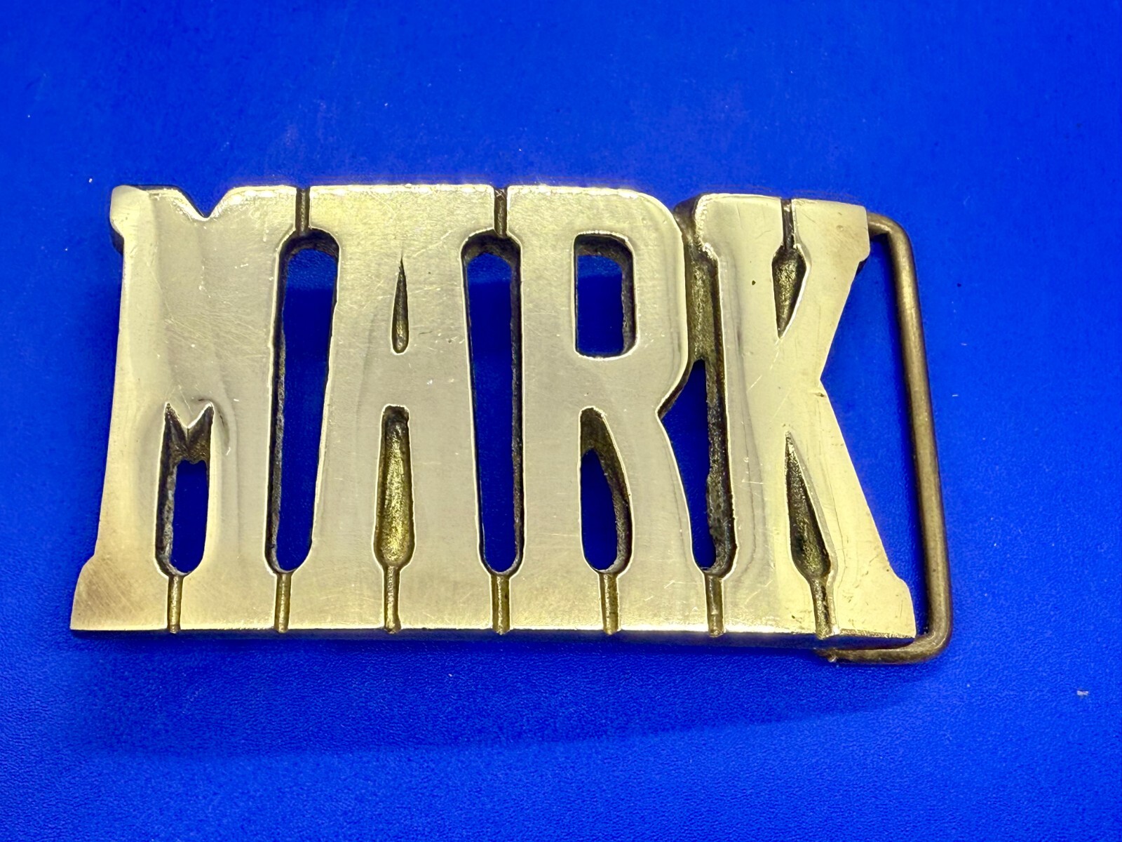 Custom Name MARK Block Letter Solid Brass Vintage… - image 3