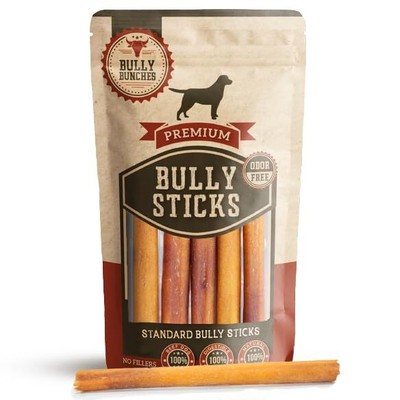 Bully Bunches Premium 6 Inch Standard Odor-Free 0.85 Ounce (Pack of 5) 