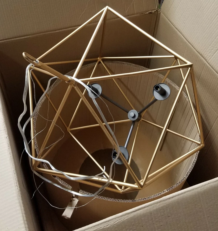 Hinkley Lighting Astrid 3023DG Deluxe Gold 3-Light 20"W Chandelier - Image 4 of 4