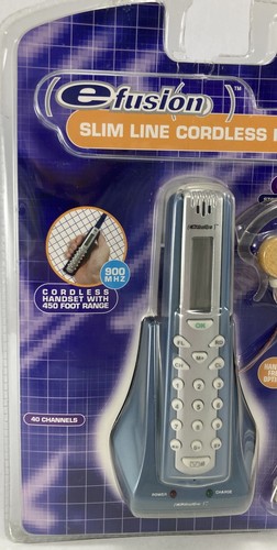 NOS VERY RARE Old Vintage Slim Line Cordless Phone Efusion Senario 20205 - Picture 3 of 9