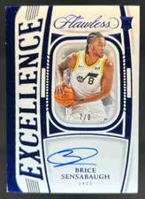 2023-24 Panini Flawless Brice Sensabaugh Excellence Signatures Blue RC Auto #7/8
