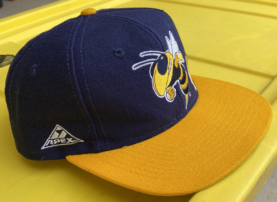 Vintage 90s Georgia Tech Yellow Jackets Apex One Side Script Snapback Hat Cap - Image 2 of 4