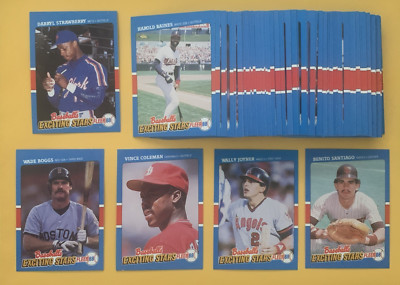 1988 Fleer Exciting Stars SET BREAK singles #1-44 - stars, rookies, HOFers