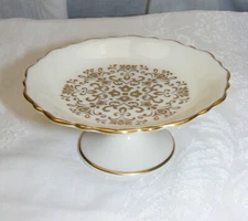 Vintage China by Lenox 5" Mini Compote Gold Floral Design