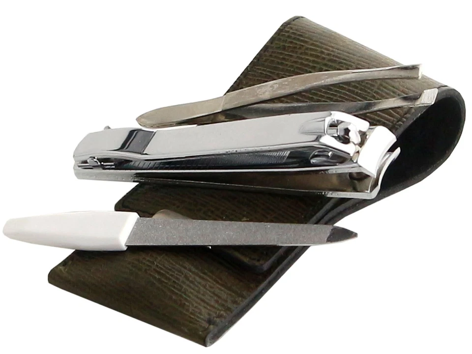 Maniküre Pediküre Solingen Leder Etui Nagel Set Nagelpflege Nagelknipser 4-tlg