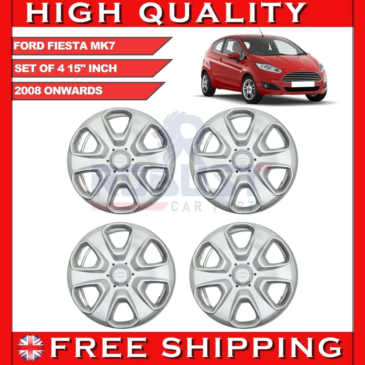 Ford fiesta hubcaps 15 on sale inch
