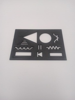 Circuit Schematic Diagram Stencil Guide Symbols Electronics 3D Printed x 2 PCS