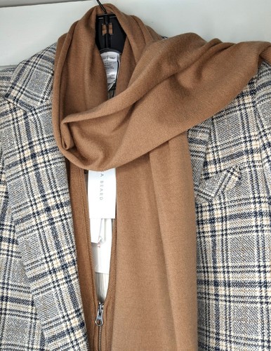 NUEVO CON ETIQUETAS BARBA VERONICA Dickey SYRA Camel Marrón Lana Merino con inserción de bufanda 4 Chaqueta - Imagen 3 de 13