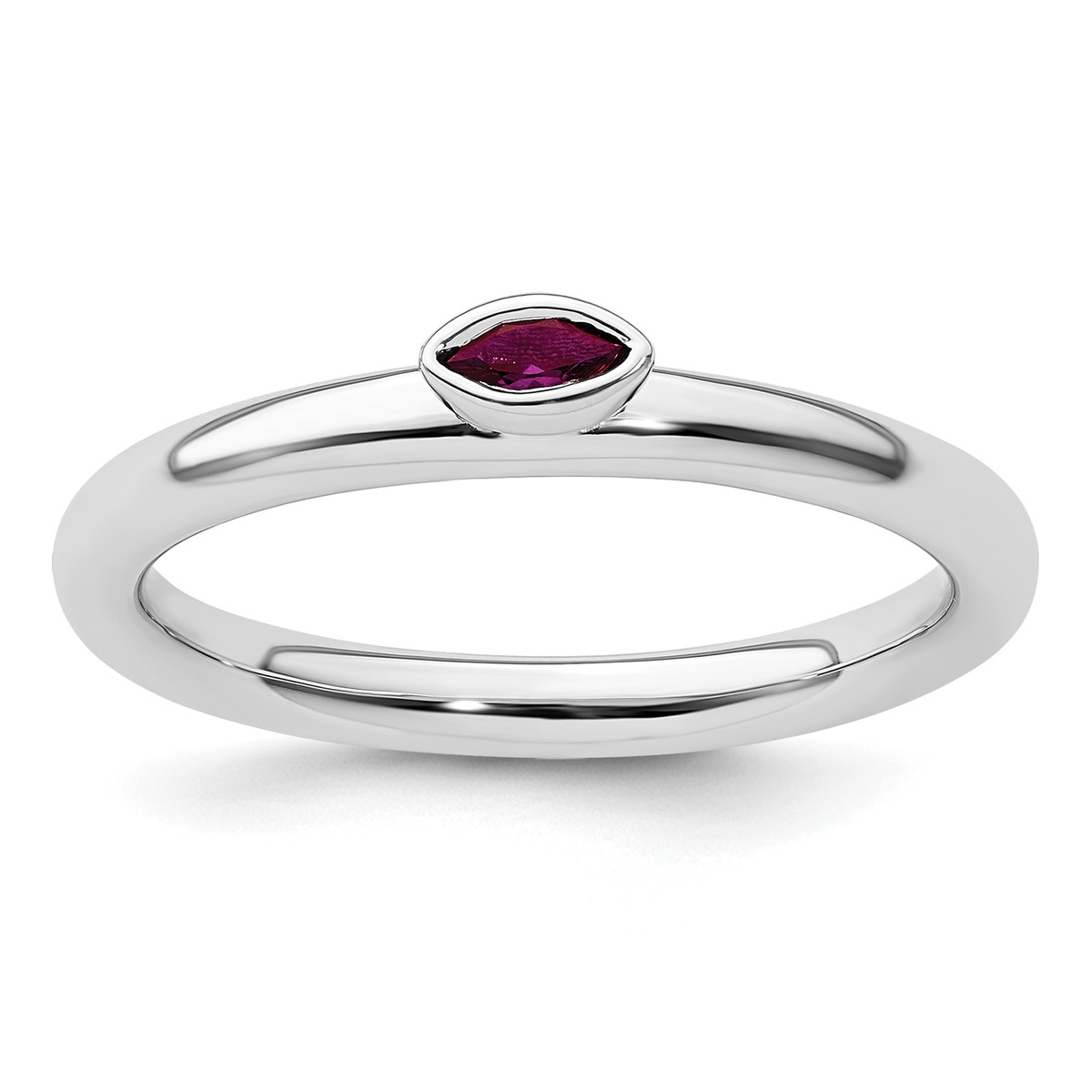 Sterling Silver Stackable Expressions Created Ruby Flower Ring Size 6 Sterling Silver Stackable Expressions Created Ruby Flower Ring Size 6