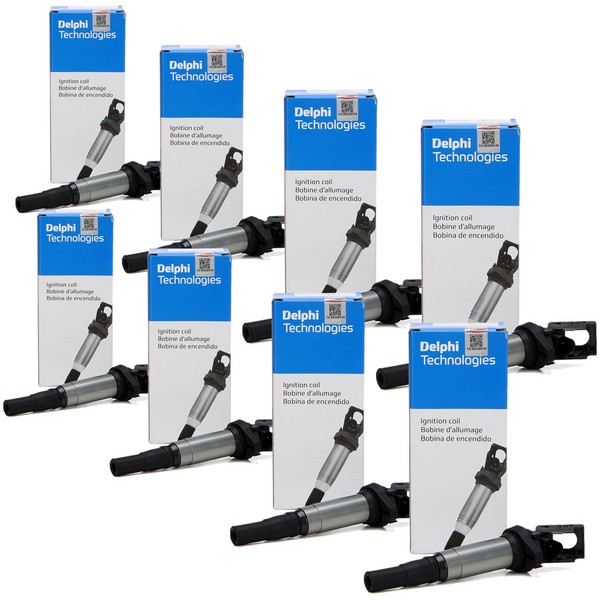 8X Delphi GN10572-12B1 ZüNdspule FüR BMW E60/61 F10/11 F12/13 X5 X6 12137575010-image