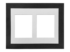 Multi Aperture Collage Picture Photo Frames Choice of Mount Design Rustic /Black