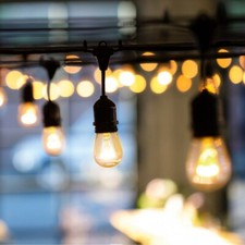 36ft Hanging Indoor/Outdoor 11m Festoon String Light For Bistro Pergola Backyard