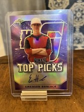 2020 Leaf Metal Draft Top Picks Purple Rainbow /25 Emerson Hancock #TP-EH2 Auto