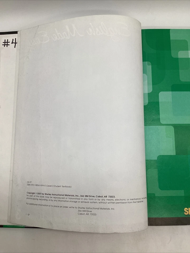 Shurley English Level 3 English Made Easy Student Textbook (2007) Hardback - Image 2 of 4