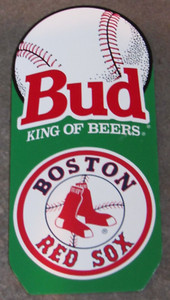 VIntage 90's Budweiser Bud King of Beers MLB Tap Handle insert Boston Red Sox