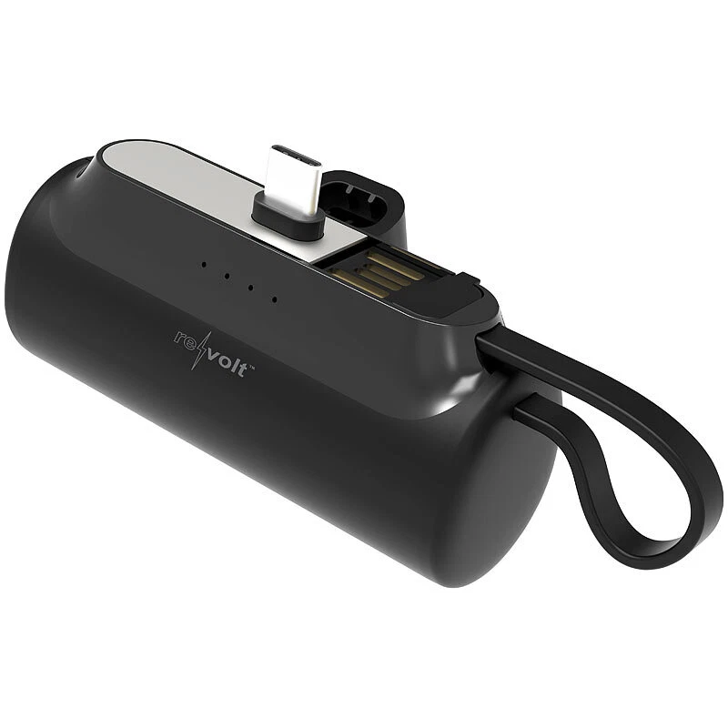 revolt Mini-Powerbank mit USB-C-Stecker & USB-C-Buchse, 4.500 mAh, PD 20 Watt - Bild 4 von 4
