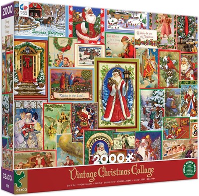 Ceaco 'vintage christmas collage' 2000 Piece jigsaw Puzzle new