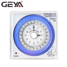GEYA Mechanical Timer Switch 110/220V 15Mins Adjustable Time Manual or Automatic