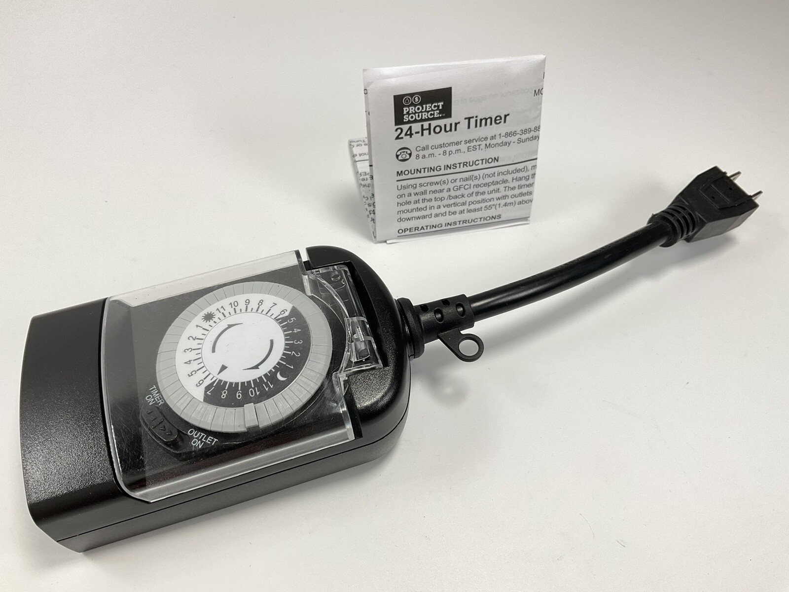 Outlet Timer, Outdoor 24-Hour Water Resistance Plug-In Daily Mechanical Timer