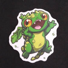 Cute Amphibian Frog Sticker 2.25" x 2" D