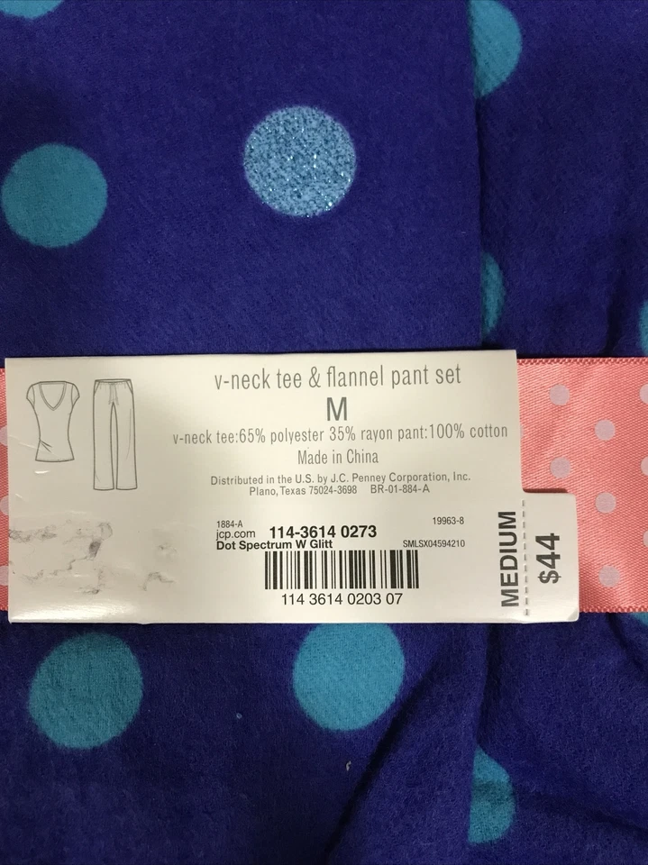 Conjunto de pijama para mujer Flirtitude talla M azul nuevo con etiquetas (7-tw-86) Foto 4 de 4