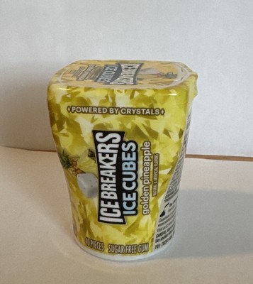 ICE BREAKERS ICE CUBES Limited Edition Golden Pineapple Gum 40 Pieces Brand New
