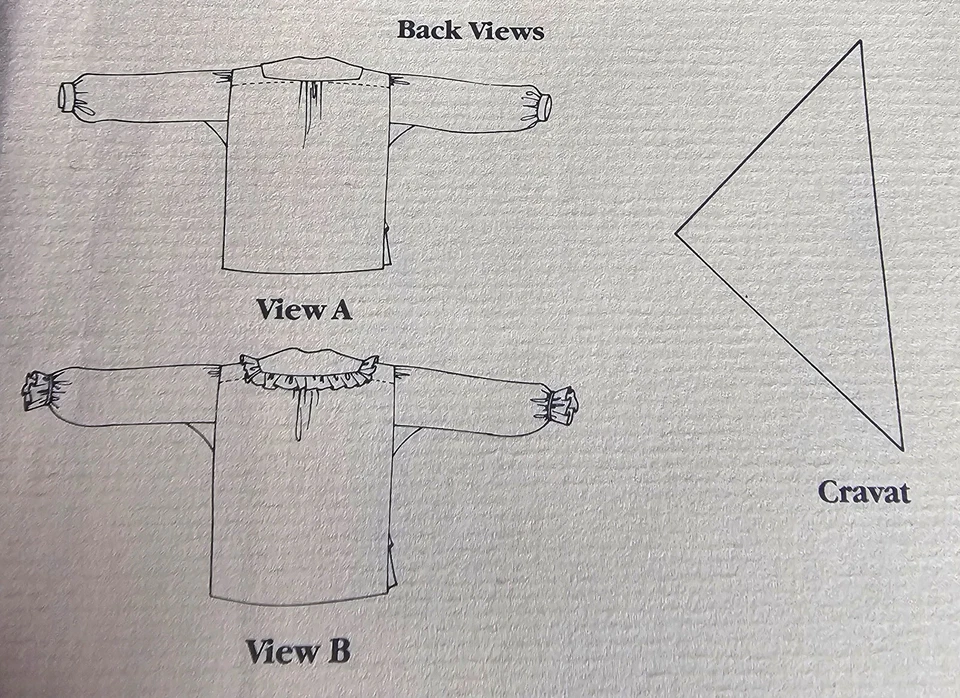 Folkwear Poets Shirt Sewing Pattern 217 Men/Women VTG '82 Unused-F2  - Image 4 of 4