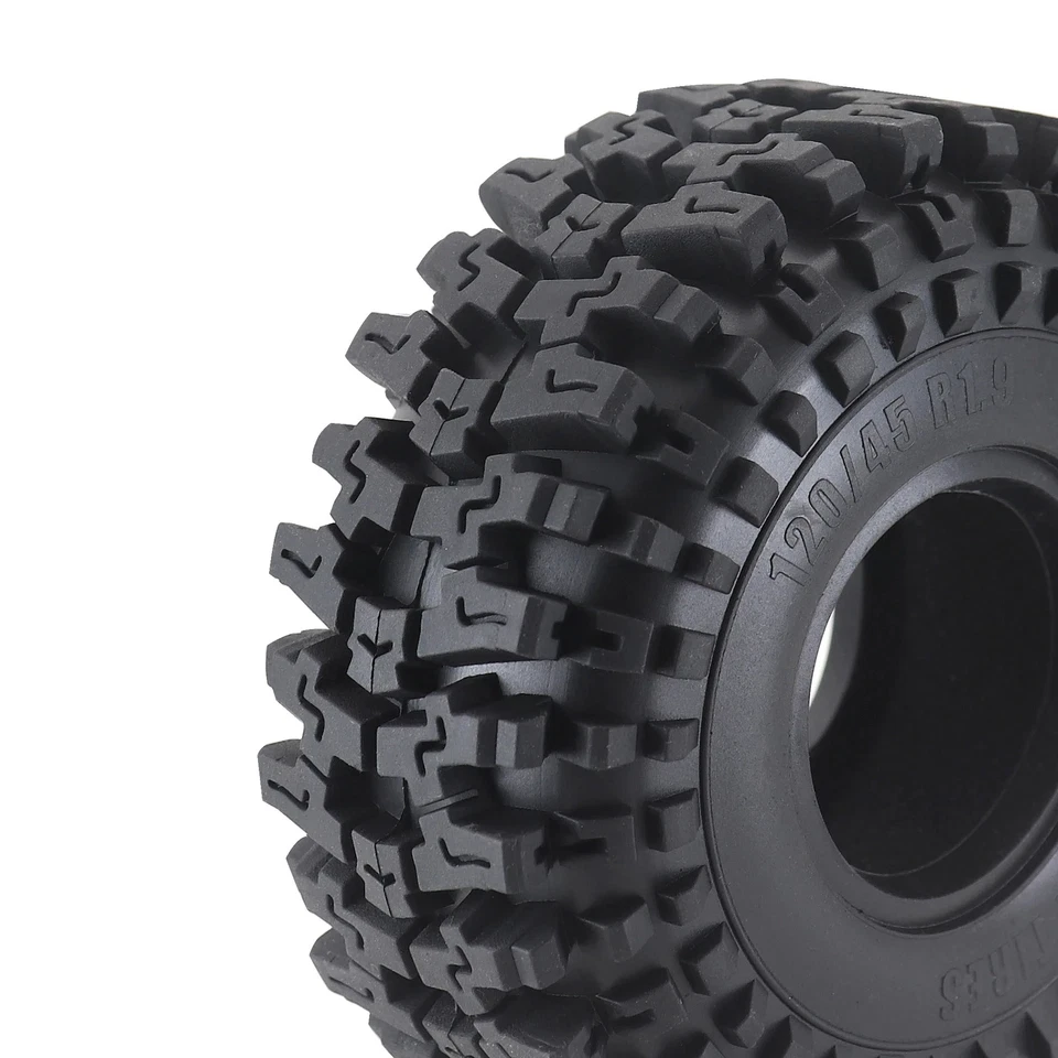1.9" 120mm Rubber Tire For 1/10 RC Crawler Car Axial Scx10 Trx4 Redcat Rc4wd D90 - Image 3 of 4