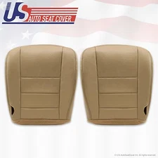 Ford F250 F350 Lariat Driver Passenger Bottom Leather Seat Covers TAN 2002 to 07