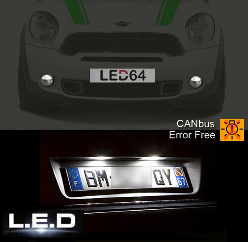 4 ampoules à LED veilleuses + feux de plaque blanc Mini Cooper R50 R52 R53 - Foto 1 di 3